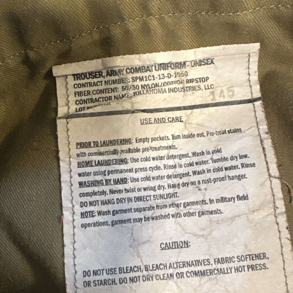 U.S. Army Combat Pants Green Ripstop 34x31 Women’s 14–16 Tullahoma ACU - Picture 4 of 9